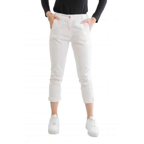 Chino senza pence in velluto 